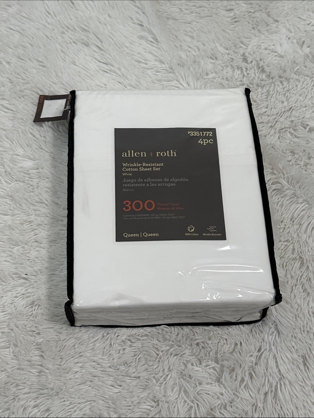 🍏 NWT Allen + Roth 4 Piece Queen Sheet Set